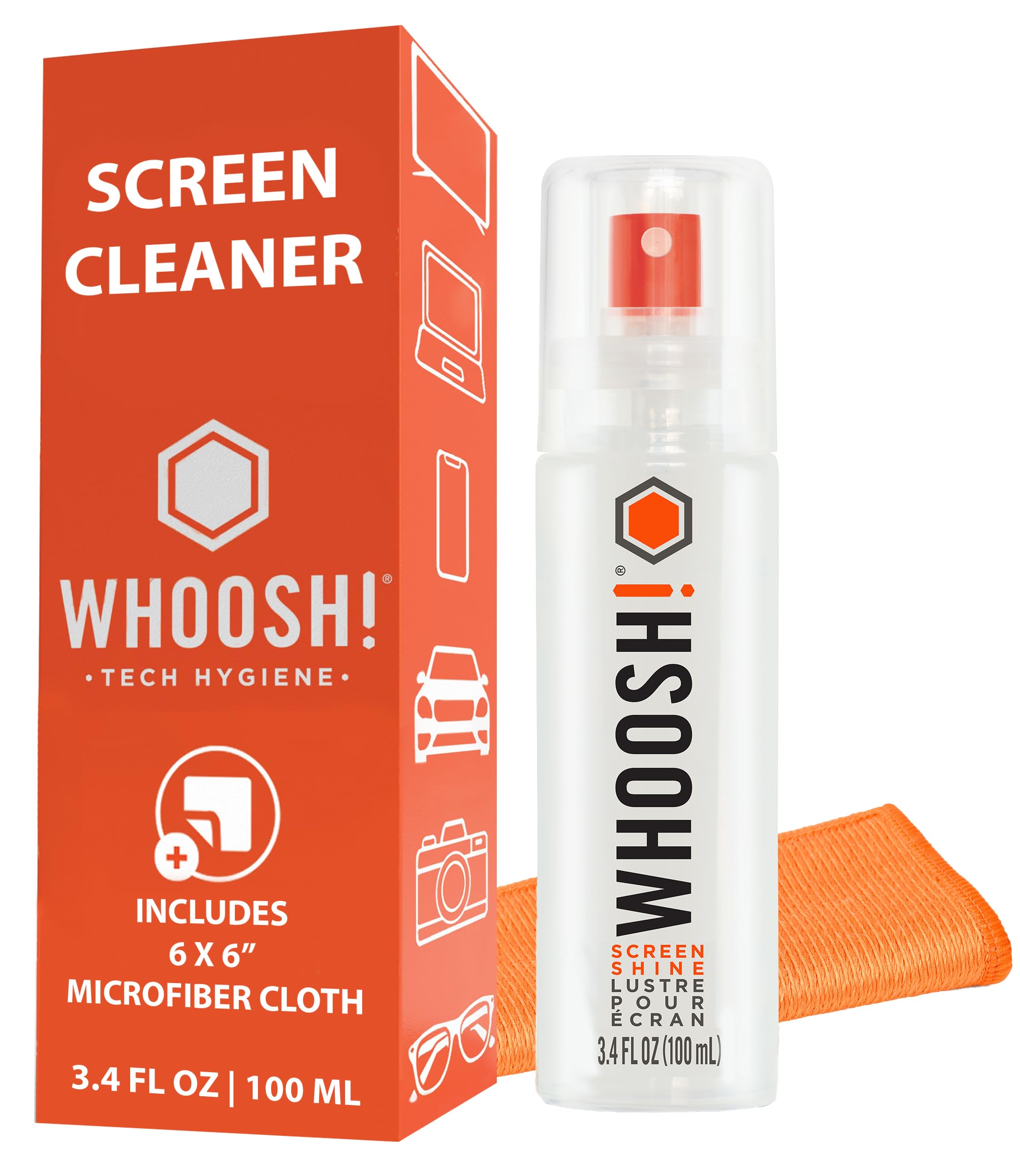WHOOSH 液晶クリーナー スマホ 液晶モニタ用　抗菌クロスセット（Ｓ） Screen Shine Pocket 8ml　31008MLSSR rdzdsi3 Amazon.co.jp: WHOOSH 液晶クリーナー スマホ 液晶モニタ用 抗菌クロス